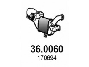 ASSO 36.0060 katalizatoriaus keitiklis 
 Išmetimo sistema -> Katalizatoriaus keitiklis
170694