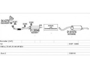 MTS C320110016026 išmetimo sistema 
 Išmetimo sistema -> Išmetimo sistema, visa