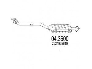 MTS 04.3600 katalizatoriaus keitiklis 
 Išmetimo sistema -> Katalizatoriaus keitiklis
2024902619