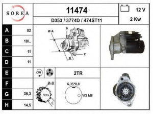EAI 11474 starteris
2330010G02, 2330083W00, 23300V0603