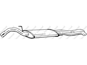 BOSAL 280-781 galinis duslintuvas 
 Išmetimo sistema -> Duslintuvas
3A0 253 609 P