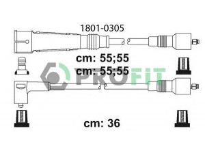 PROFIT 1801-0305 uždegimo laido komplektas 
 Kibirkšties / kaitinamasis uždegimas -> Uždegimo laidai/jungtys
032905483G, 06A905409A, 06A905409E