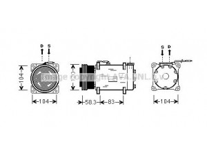 AVA QUALITY COOLING RTK284 kompresorius, oro kondicionierius 
 Oro kondicionavimas -> Kompresorius/dalys
7700272497, 7701499819
