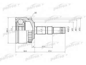 PATRON PCV1451 jungčių komplektas, kardaninis velenas 
 Ratų pavara -> Sujungimai/komplektas
0374403, 374403, 9201725, 374403