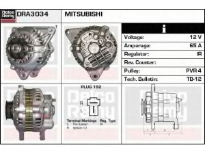 DELCO REMY DRA3034 kintamosios srovės generatorius 
 Elektros įranga -> Kint. sr. generatorius/dalys -> Kintamosios srovės generatorius
A1T41991, A2T03892, A2T04191, A2T09692