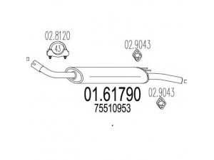 MTS 01.61790 galinis duslintuvas 
 Išmetimo sistema -> Duslintuvas
75510953