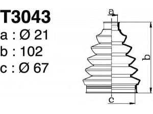 DEPA T3043 gofruotoji membrana, kardaninis velenas
6E0498203