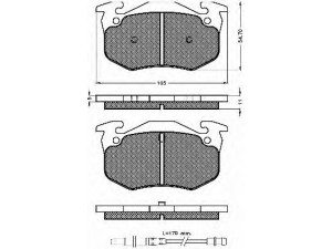 BSF 10458 stabdžių trinkelių rinkinys, diskinis stabdys 
 Techninės priežiūros dalys -> Papildomas remontas
7701202210, 7701202308, 7701202662