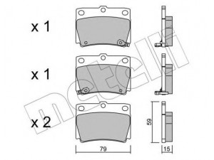 METELLI 22-0484-0 stabdžių trinkelių rinkinys, diskinis stabdys 
 Techninės priežiūros dalys -> Papildomas remontas
MN102626, MR389575
