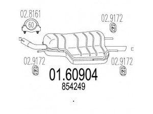 MTS 01.60904 galinis duslintuvas 
 Išmetimo sistema -> Duslintuvas
854249