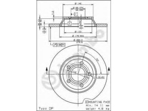 BREMBO 08.6751.10 stabdžių diskas 
 Dviratė transporto priemonės -> Stabdžių sistema -> Stabdžių diskai / priedai
8D0615301A