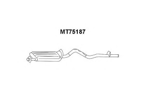 VENEPORTE MT75187 galinis duslintuvas 
 Išmetimo sistema -> Duslintuvas
MB111993