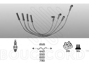 BOUGICORD 4333 uždegimo laido komplektas 
 Kibirkšties / kaitinamasis uždegimas -> Uždegimo laidai/jungtys
5967-L1, 5967-L3, 5967-L6, 5967-L8