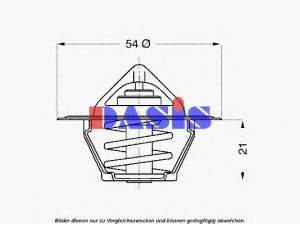 AKS DASIS 750748N termostatas, aušinimo skystis 
 Aušinimo sistema -> Termostatas/tarpiklis -> Thermostat