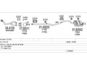 MTS C100624013348 išmetimo sistema 
 Išmetimo sistema -> Išmetimo sistema, visa