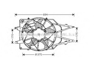 AVA QUALITY COOLING FD7506 ventiliatorius, radiatoriaus