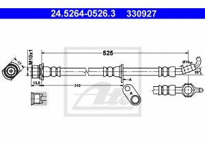 ATE 24.5264-0526.3 stabdžių žarnelė 
 Stabdžių sistema -> Stabdžių žarnelės
90947-02888