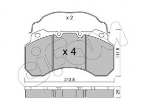 CIFAM 822-588-0 stabdžių trinkelių rinkinys, diskinis stabdys 
 Techninės priežiūros dalys -> Papildomas remontas
68 32 158 5, 50 01 833 104