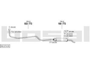 BOSAL 062.374.50 išmetimo sistema 
 Išmetimo sistema -> Išmetimo sistema, visa
