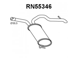 VENEPORTE RN55346 galinis duslintuvas 
 Išmetimo sistema -> Duslintuvas
2011000Q0A, 4417158, 93857918, 8200537250