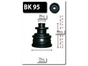 SHAFTEC BK95 gofruotoji membrana, kardaninis velenas 
 Ratų pavara -> Gofruotoji membrana