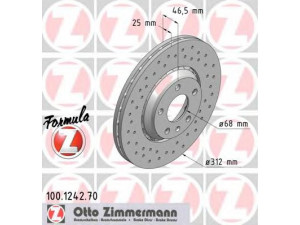 ZIMMERMANN 100.1242.70 stabdžių diskas 
 Dviratė transporto priemonės -> Stabdžių sistema -> Stabdžių diskai / priedai
3B0 615 301 B, 4B0 615 301 A, 8D0 615 301 J