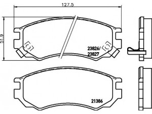 MINTEX MDB1920 stabdžių trinkelių rinkinys, diskinis stabdys 
 Techninės priežiūros dalys -> Papildomas remontas
410600N685, D10600N685