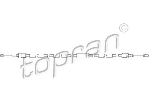 TOPRAN 722 071 trosas, stovėjimo stabdys 
 Stabdžių sistema -> Valdymo svirtys/trosai
4745 N8