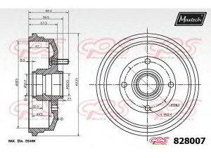 MAXTECH 828007.0000 stabdžių būgnas
6560028, 6920711