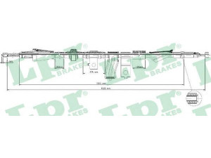 LPR C1283B trosas, stovėjimo stabdys 
 Stabdžių sistema -> Valdymo svirtys/trosai
47510S04A02, 47510SR4703, 47510SR4A01