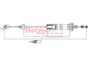 METZGER 11.3049 sankabos trosas 
 Dviratė transporto priemonės -> Kabeliai ir tachometro velenaai -> Sankabos trosas
2150.X4