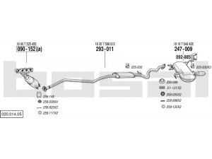 BOSAL 020.014.05 išmetimo sistema 
 Išmetimo sistema -> Išmetimo sistema, visa