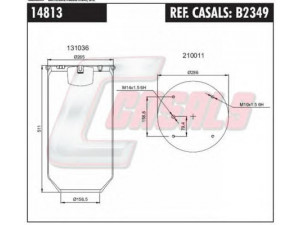 CASALS B2349 dėklas, pneumatinė pakaba