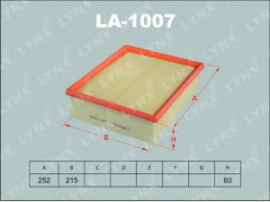 LYNXauto LA-1007 oro filtras 
 Filtrai -> Oro filtras
059 133 843, 059 133 843 A