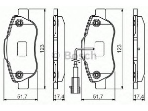 BOSCH 0 986 495 097 stabdžių trinkelių rinkinys, diskinis stabdys 
 Techninės priežiūros dalys -> Papildomas remontas
77364393, 9949340, 4254 06, 77364393