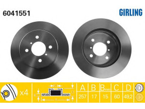 GIRLING 6041551 stabdžių diskas 
 Dviratė transporto priemonės -> Stabdžių sistema -> Stabdžių diskai / priedai
5531180G00, 5531180G00000, 5531180G03000