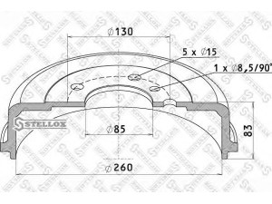 STELLOX 85-00157-SX stabdžių būgnas
6014235001