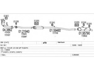 MTS C260086005971 išmetimo sistema 
 Išmetimo sistema -> Išmetimo sistema, visa