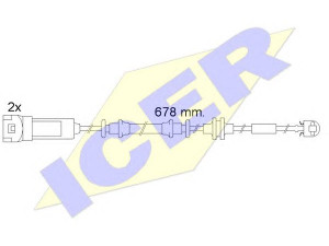 ICER 610452 E C įspėjimo kontaktas, stabdžių trinkelių susidėvėjimas 
 Stabdžių sistema -> Susidėvėjimo indikatorius, stabdžių trinkelės
24 42 791 9, 6 238 230, 62 38 230