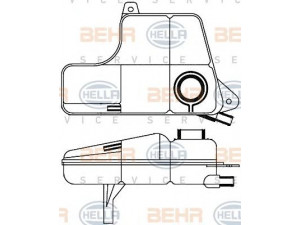 HELLA 8MA 376 704-881 išsiplėtimo bakelis, aušinimo skystis 
 Aušinimo sistema -> Radiatorius/alyvos aušintuvas -> Išsiplėtimo bakelis, variklio aušinimo skystis
5495259