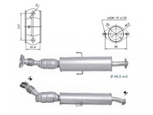 MAGNAFLOW 68012D katalizatoriaus keitiklis 
 Išmetimo sistema -> Katalizatoriaus keitiklis
174100R050