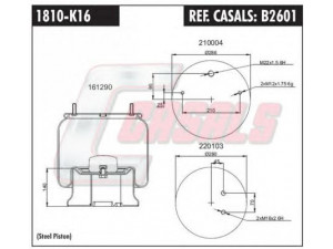 CASALS B2601 dėklas, pneumatinė pakaba