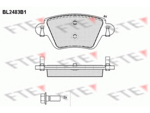 FTE BL2483B1 stabdžių trinkelių rinkinys, diskinis stabdys 
 Techninės priežiūros dalys -> Papildomas remontas
77 01 207 187