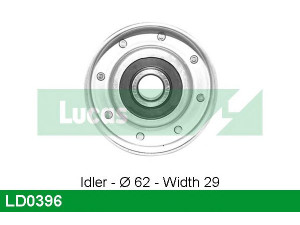 LUCAS ENGINE DRIVE LD0396 įtempiklio skriemulys, paskirstymo diržas
