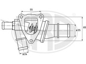 ERA 350059 termostatas, aušinimo skystis 
 Aušinimo sistema -> Termostatas/tarpiklis -> Thermostat
60556559, 60569028