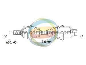 ODM-MULTIPARTS 18-221321 kardaninis velenas 
 Ratų pavara -> Kardaninis velenas