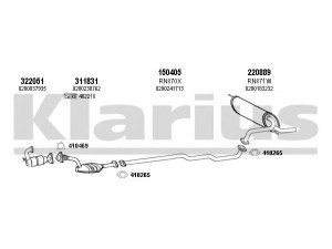 KLARIUS 720963E išmetimo sistema 
 Išmetimo sistema -> Išmetimo sistema, visa