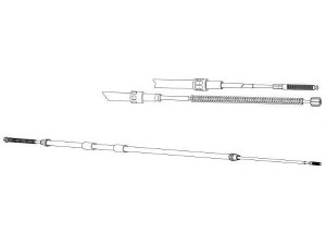 KAWE VW02100 trosas, stovėjimo stabdys 
 Stabdžių sistema -> Valdymo svirtys/trosai
171609721B, 171609721C, 175609721