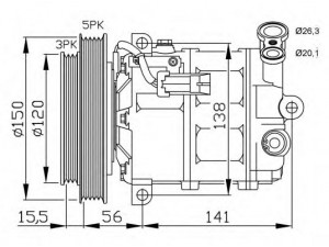 NRF 32673G kompresorius, oro kondicionierius 
 Oro kondicionavimas -> Kompresorius/dalys
60693746