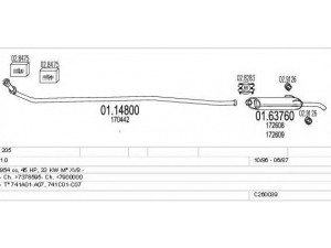 MTS C260039005913 išmetimo sistema 
 Išmetimo sistema -> Išmetimo sistema, visa
